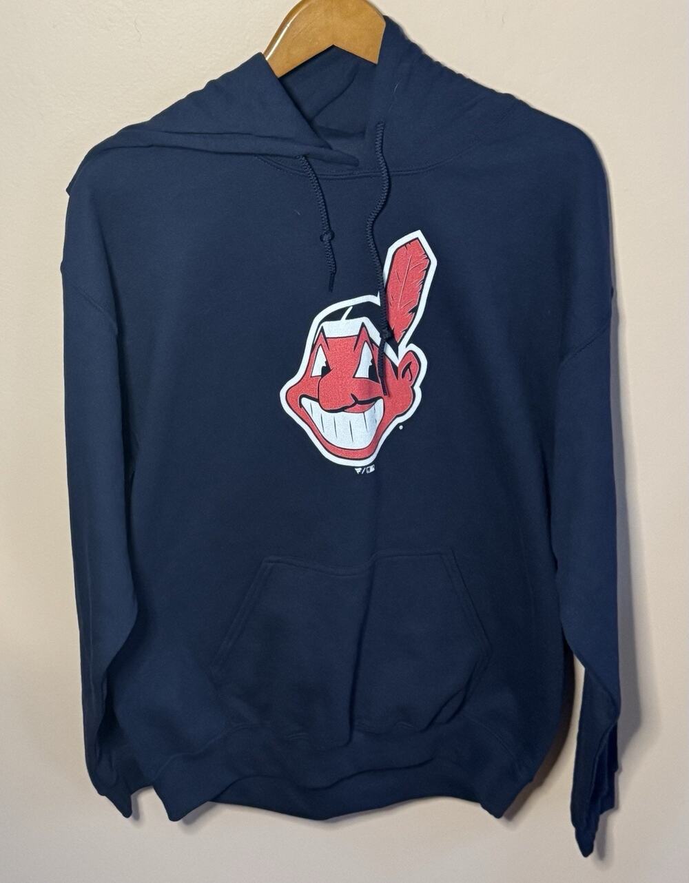 Fanatics Cleveland Indians - MLB Baseball Blue Hoodie Sweatshirt Large LG